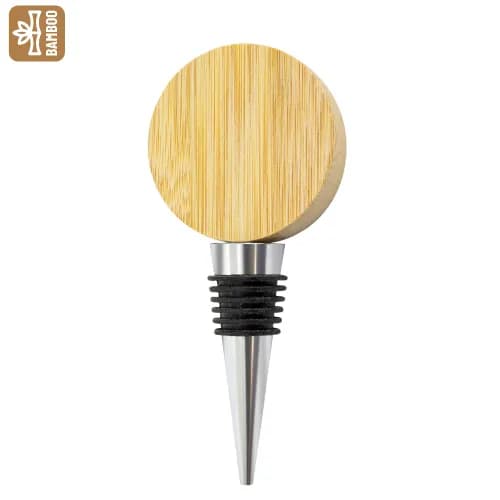 Flaschenverschluss mit Öffner aus Naturbambus «Allium»