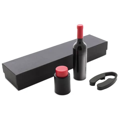 Set ouvre-bouteille, bouchon sous vide et décapsuleur «Alassio»