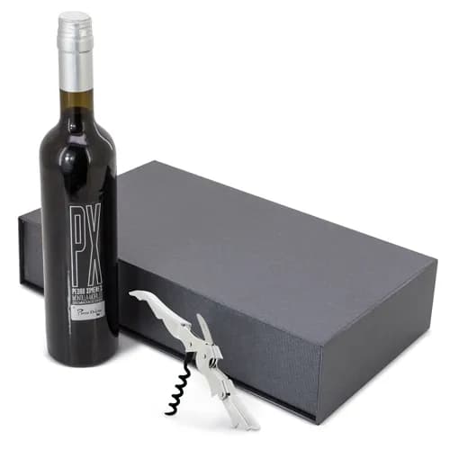 Geschenkbox Wein Pedro Ximenez mit Korkenzieher «Corinto»