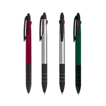 Stylo en plastique 3 couleurs «Trico»