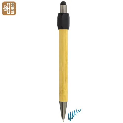 Stylo antistress rotatif en bambou «Gyro»