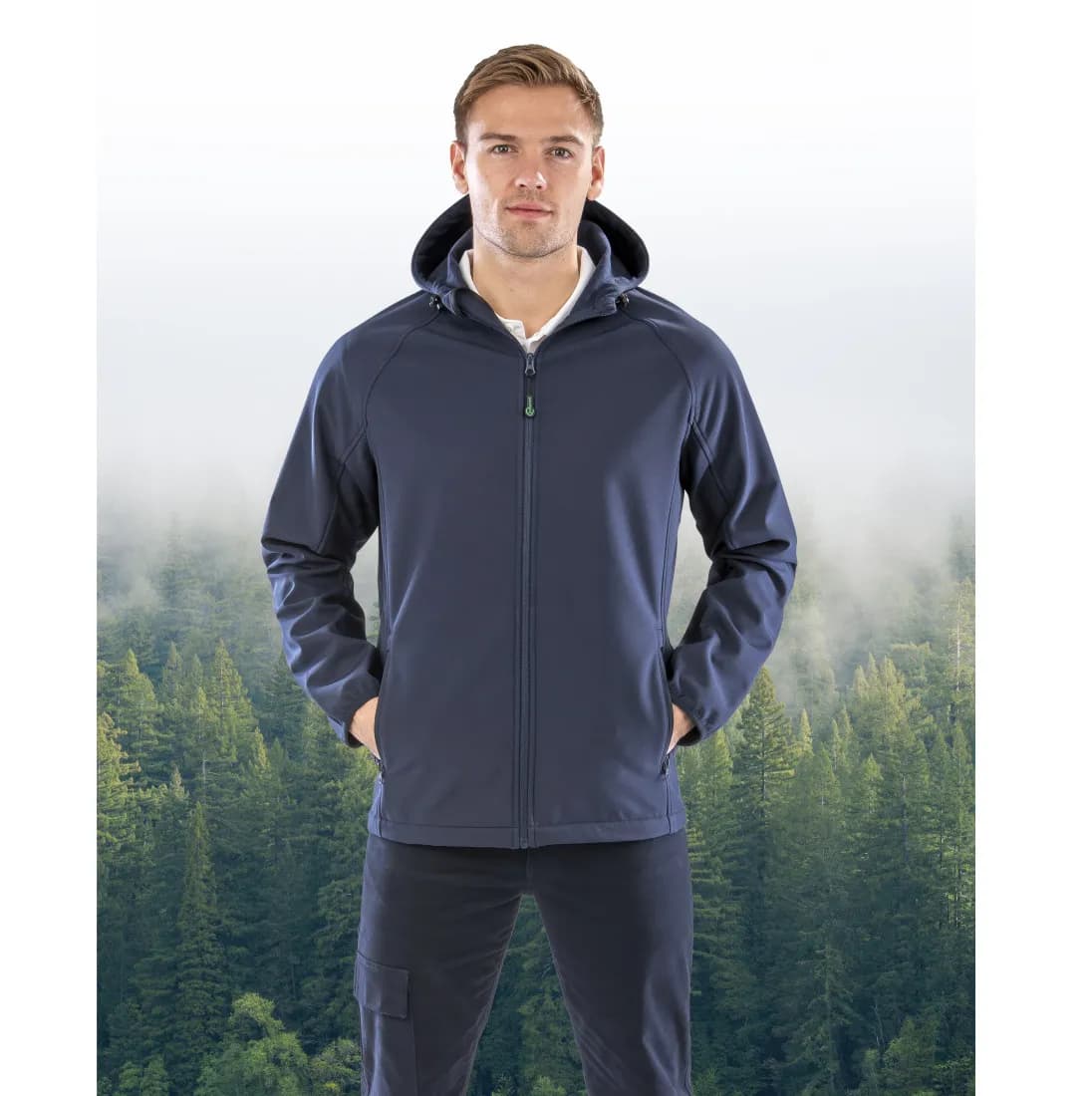 Recycled 3-Layer Printable Hooded Softshell