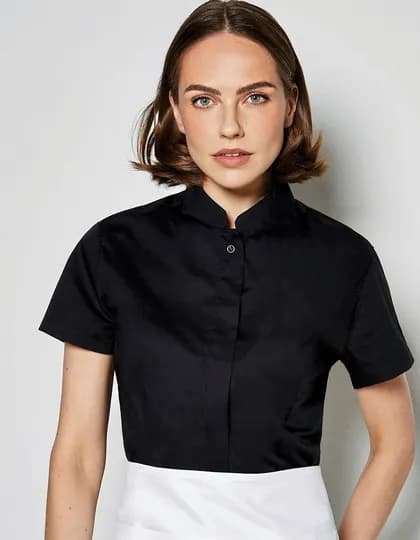Women’s Tailored Fit Shirt Mandarin Collar Short Sleeve
