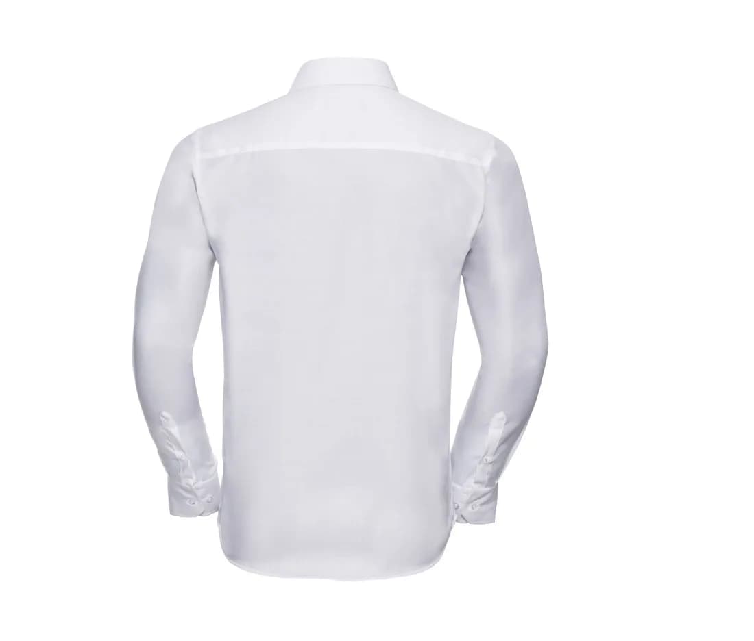 Chemise cintrée manches longues sans repassage «Ultimate» homme – Blanc – vue de dos