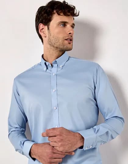 Men’s Slim Fit Stretch Oxford Shirt Long Sleeve