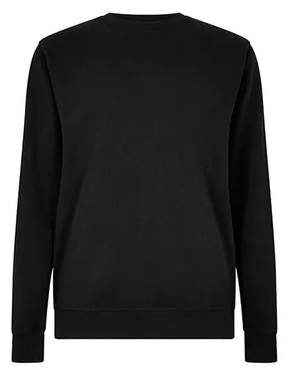 Regular Fit Pique Sweatshirt – Schwarz