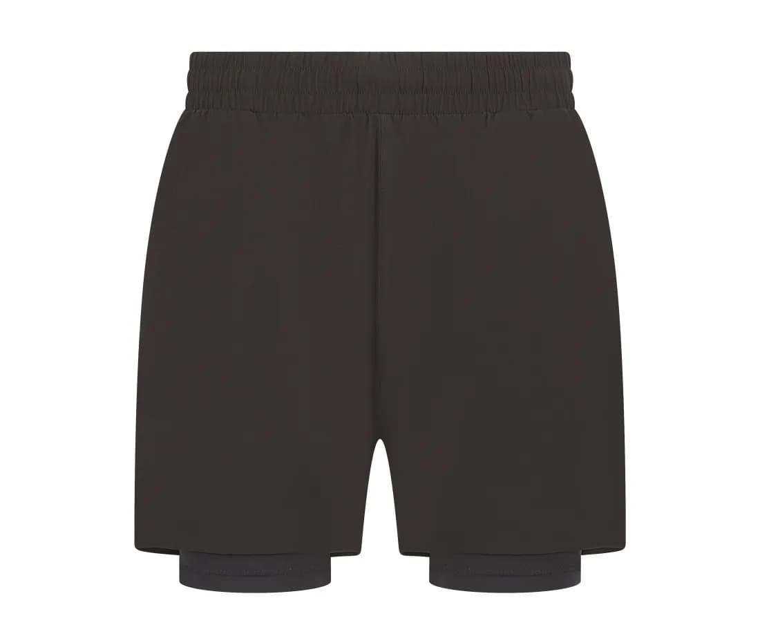 Short de sport double couche homme