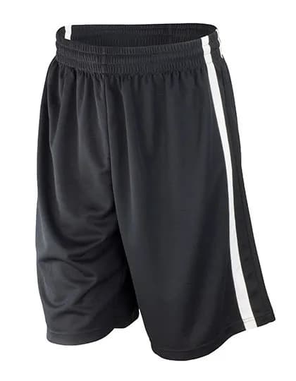 Men’s Basketball Quick Dry Short – Schwarz / Weiss