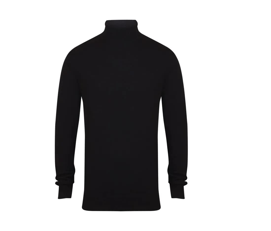 Herren Rollkragenpullover – Schwarz