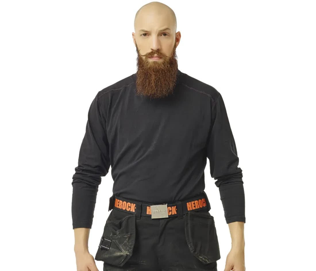 Langarm-Stretch-T-Shirt – Unisex mit Rollkragen