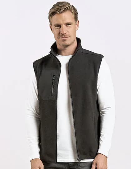 Men’s Canvas Fleece Vest – Noir