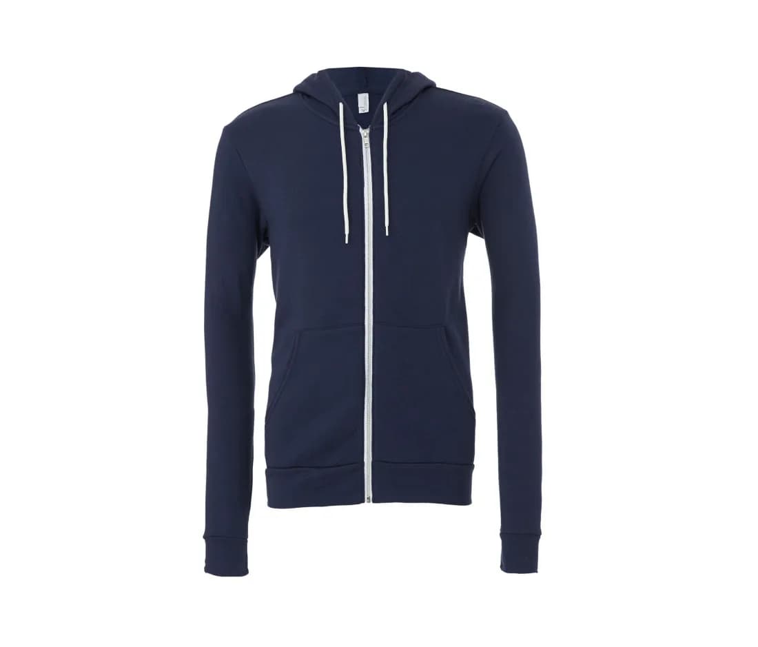 Unisex Fleece Full-Zip Hoodie – Marine
