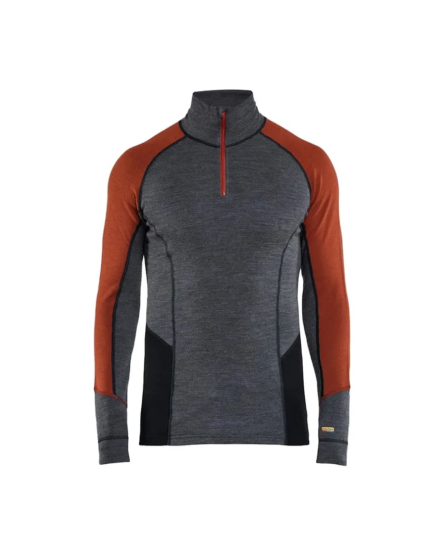 Unterhemd Half-Zip XWARM, 100% Merino