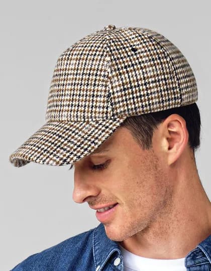 Wool Blend Check Cap