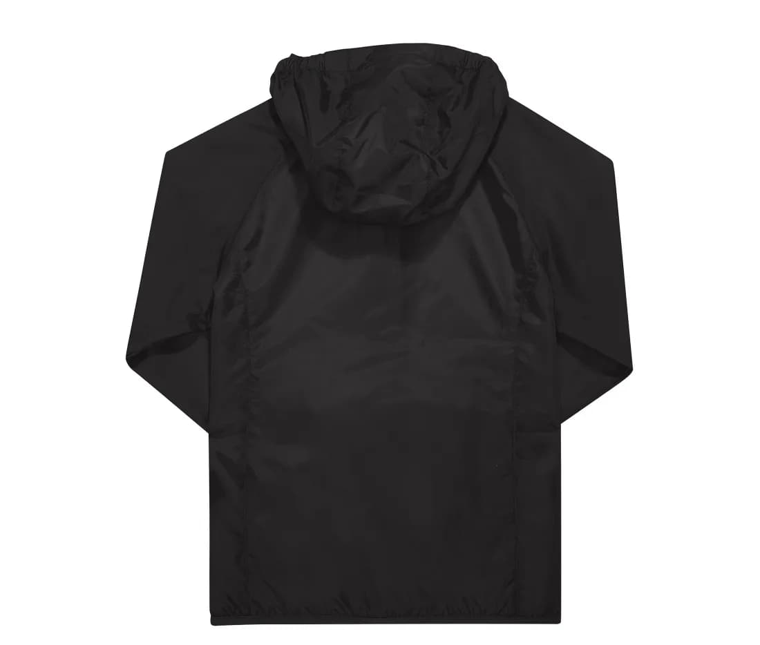Kinder Windjacke «#reset» – Schwarz – Rückansicht