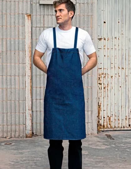 Barbecue apron with cross bands – Schwarz