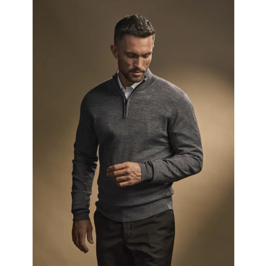 TEE JAYS Herren Half Zip Pullover