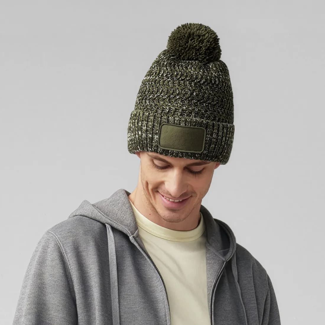 Ramble Patch Pom Beanie
