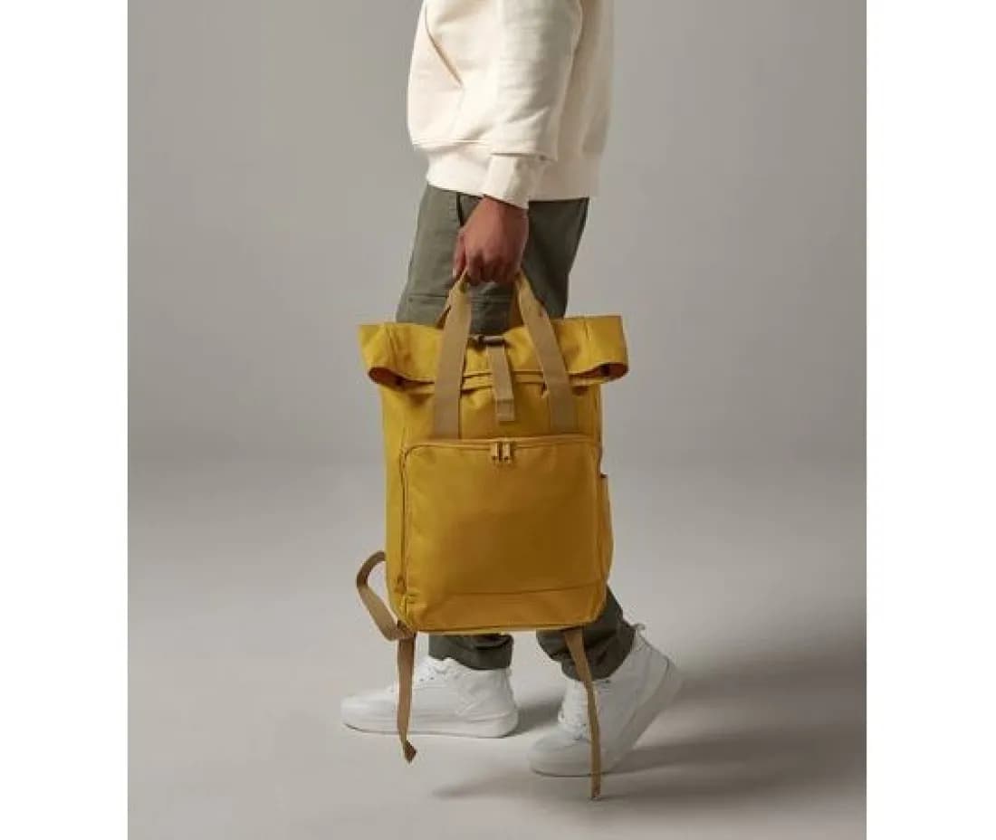 Recycled Twin Handle Roll-Top Laptop Backpack