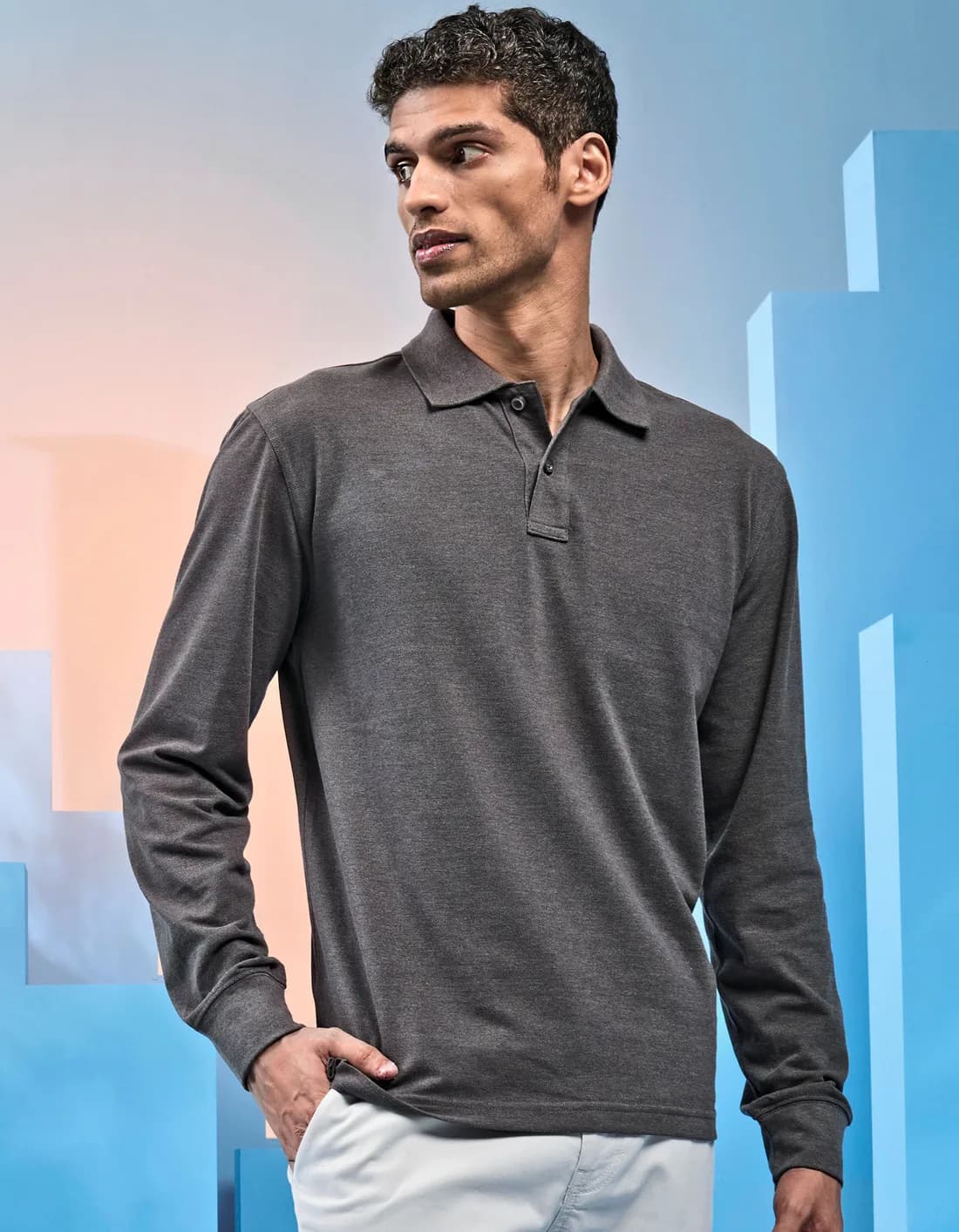 Men’s Classic Fit Long Sleeved Polo