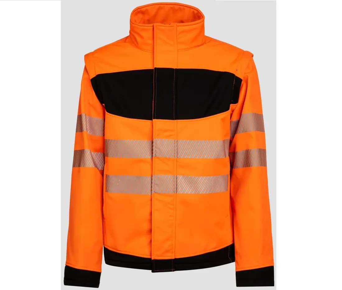 Warnschutz-Softshelljacke «Eos» – Orange / Schwarz