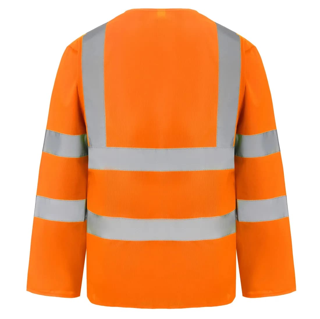 Hi-Vis Long Sleeve Waistcoat – Warnorange – Rückansicht