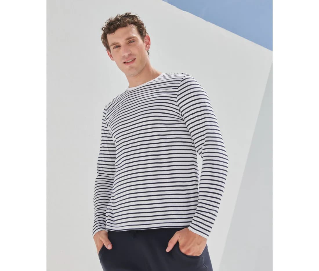 Unisex Long-Sleeved Striped T