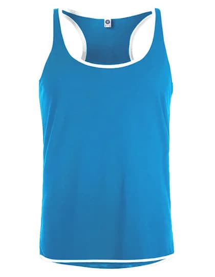 Men’s Contrast Sports Vest – Türkis / Weiss