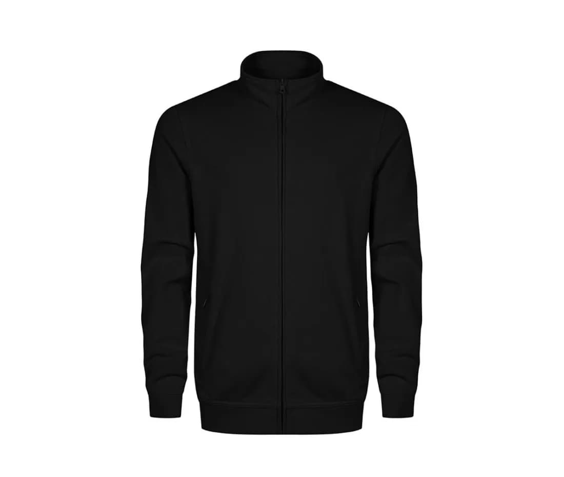 Herren Sweatjacke mit Reissverschluss – Schwarz