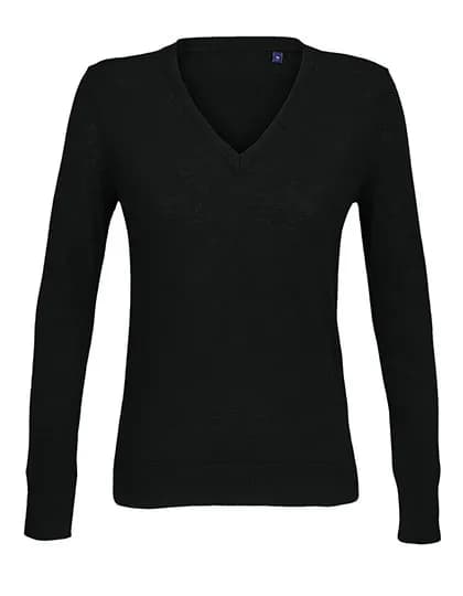 Women’s V-Neck Sweater Sullivan – Schwarz