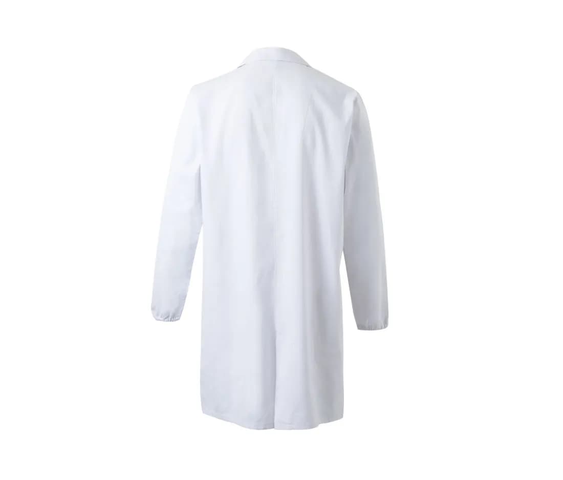 Unisex Berufskittel aus Baumwolle – Weiss – Rückansicht