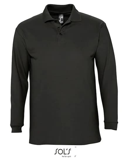 Long Sleeve Polo Winter II – Schwarz