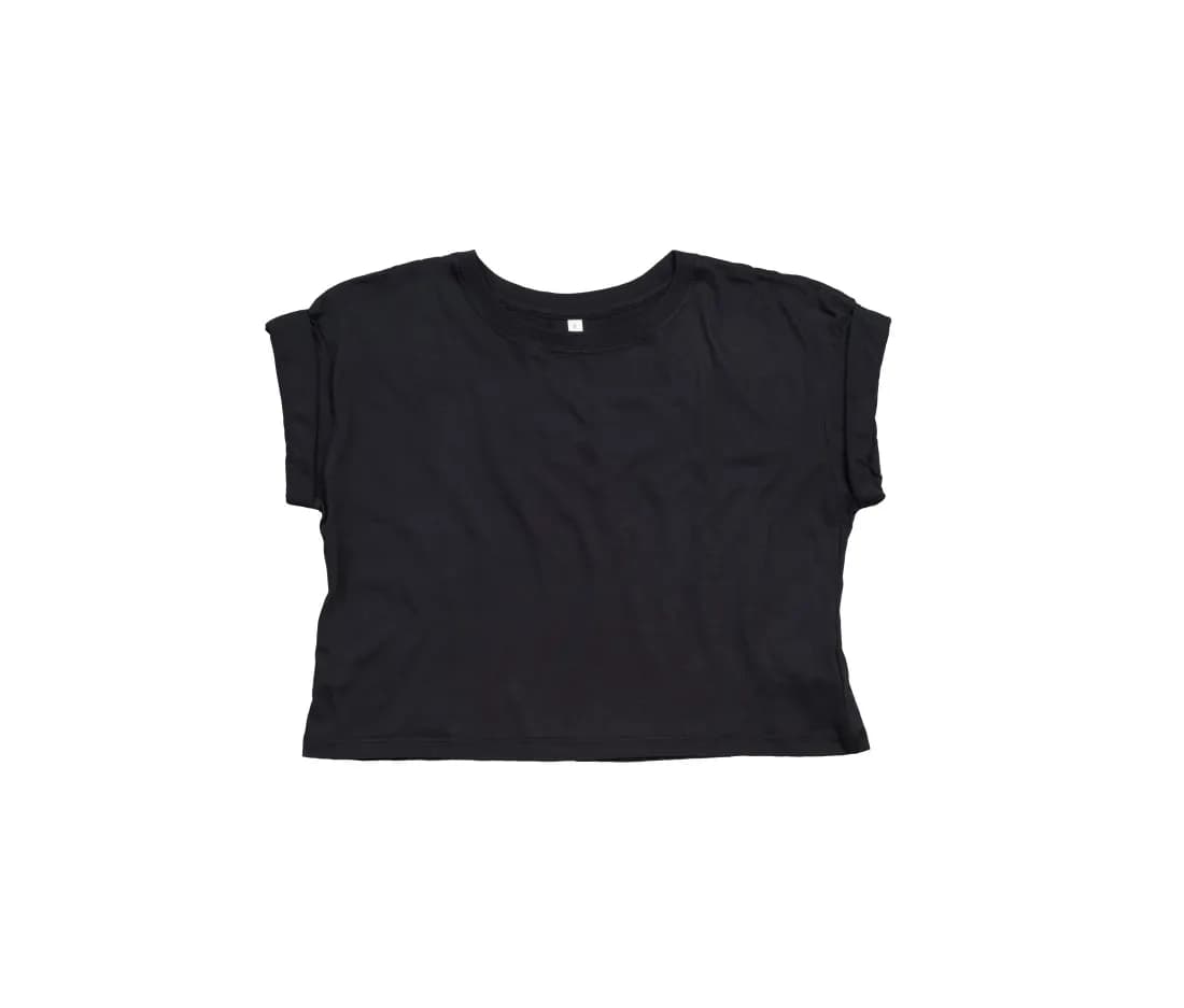 Damen Crop-T-Shirt – Schwarz