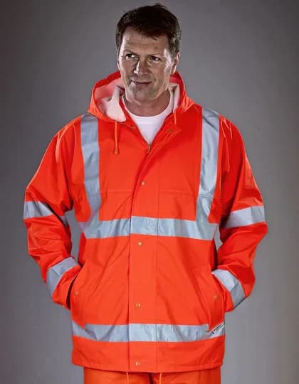 Hi-Vis Soft Flex Breathable Rain Jacket – Gelb