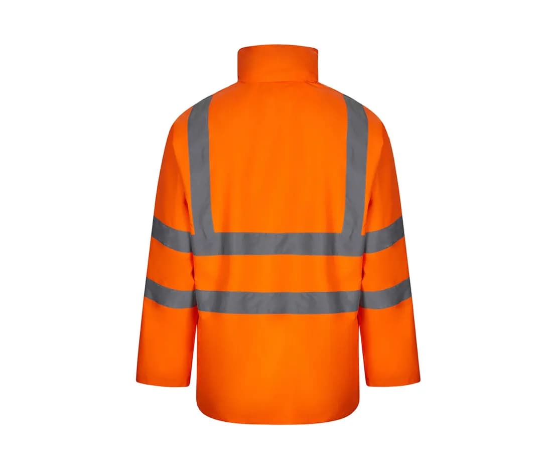 4-In-1 Parka – Warnorange – Rückansicht