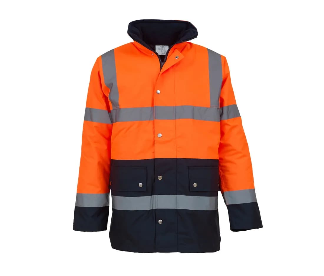 Veste haute visibilité bicolore «Motorway» – Orange fluo / Marine