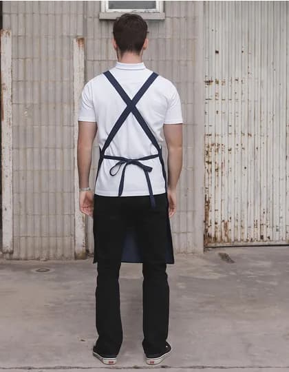 Barbecue apron with cross bands