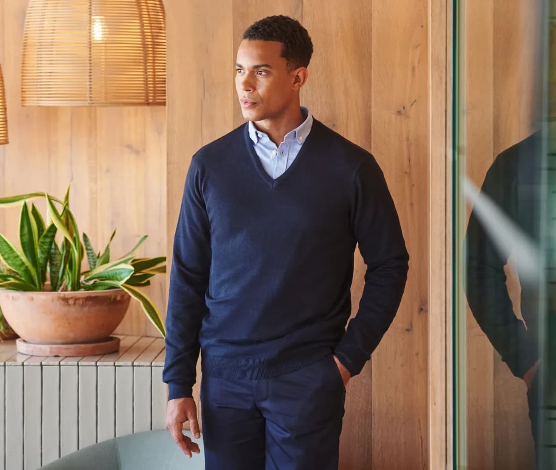 Men's V - Neck Jumper