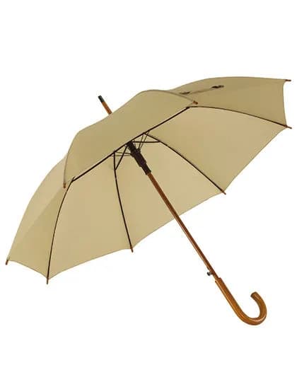 Automatic Umbrella With Wooden Handle Boogie – Beige