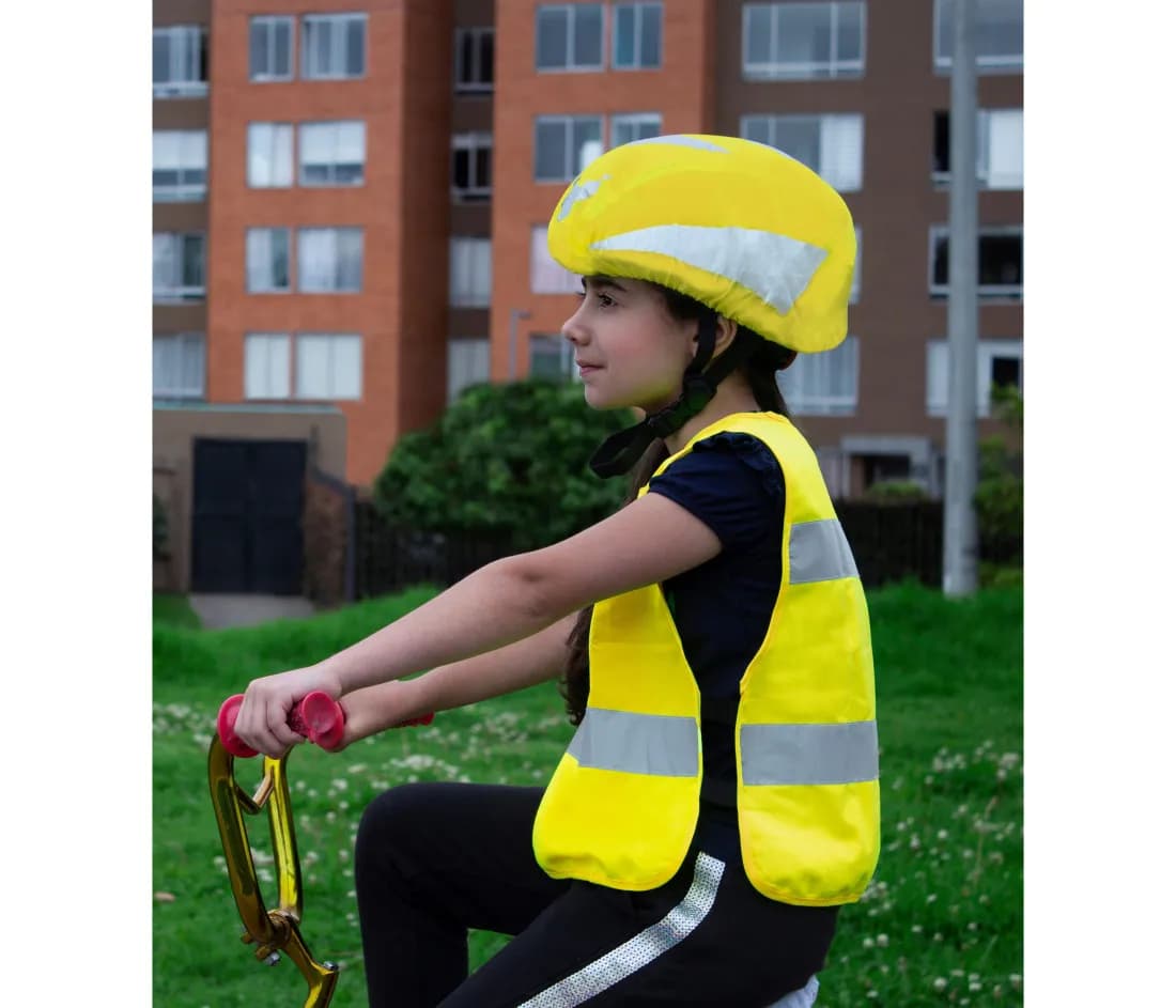 Hi-Vis Water-Repellent Bicycle-Helmet Cover