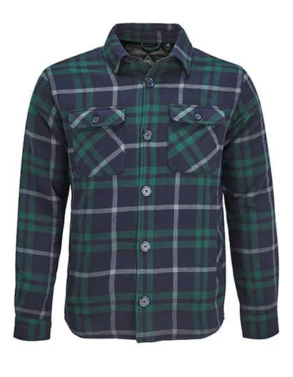 Unisex Checkered Overshirt Noah – Grün