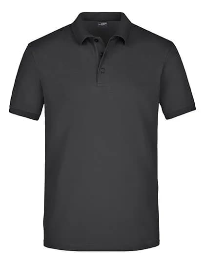 Men’s Elastic Polo Piqué – Schwarz