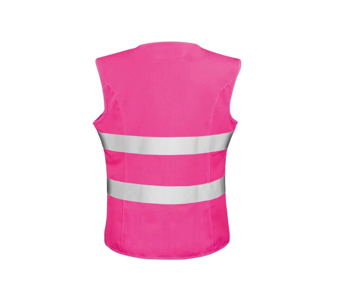 Chasuble haute visibilité ajustée femme – Rose – vue de dos