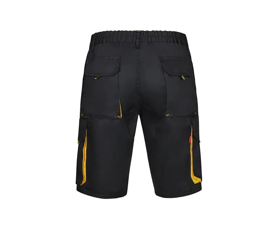 Bermuda bicolore – Noir / Jaune – vue de dos