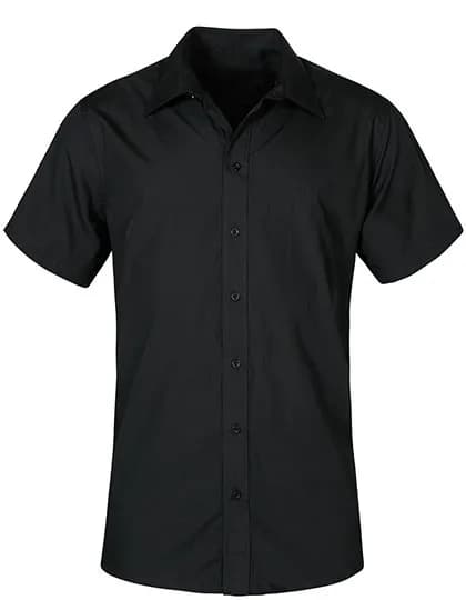 Men’s Poplin Shirt Short Sleeve – Schwarz