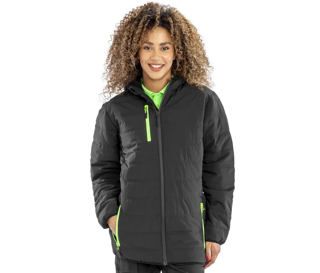 Black Compass Padded Winter Jacket