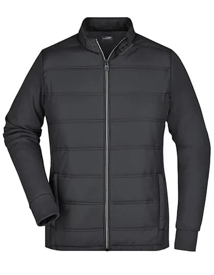 Ladies’ Hybrid Sweat Jacket – Schwarz