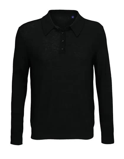 Men’s Polo Collar Sweater Stefan – Schwarz