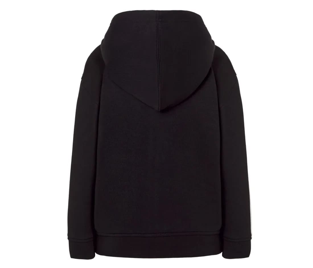 Sweat à capuche zippé enfant – Noir – vue de dos
