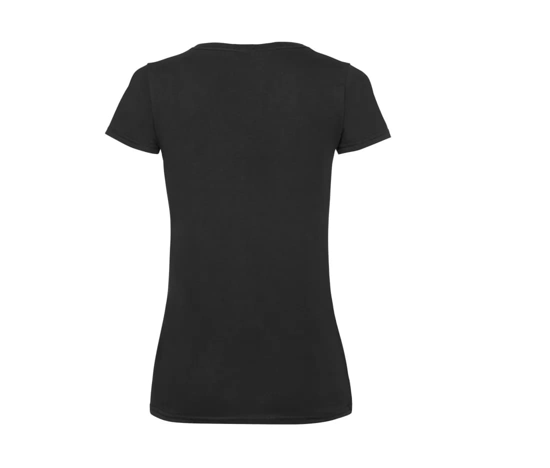 T-shirt col V «Valueweight» femme – Noir – vue de dos
